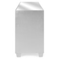 Comoda cu 2 usi + 3 sertare, Ariana, L.143 l.44 H.79, mdf/sticla, argintiu