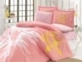 Lenjerie de pat dubla, 4 piese, 100% bumbac poplin, Hobby, roz