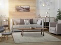 Covor lucrat manual, Viscose Liso 19 Silver, 60 x 110 cm, 100% poliester, gri deschis