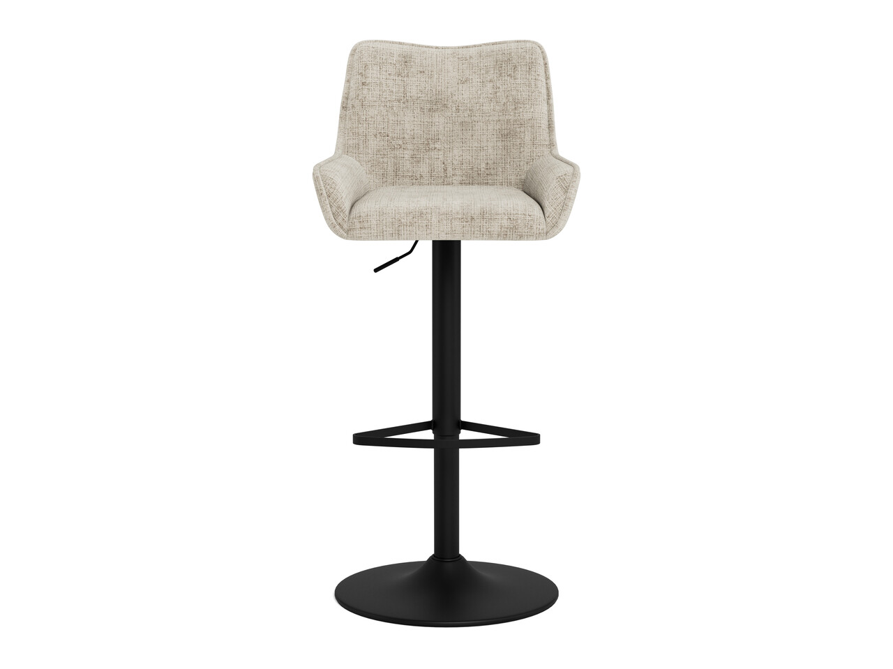 Scaun de bar Eddie, Actona, 51x50.5x114 cm, rotativ, tesatura Chenille/otel, bej - view 2