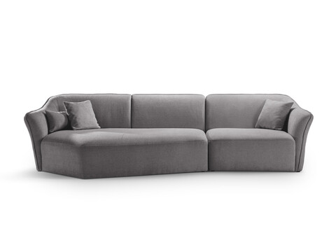 Coltar stanga 5 locuri, Hailey, Micadoni Home, 292x138x79 cm, tesatura boucle, caramiziu