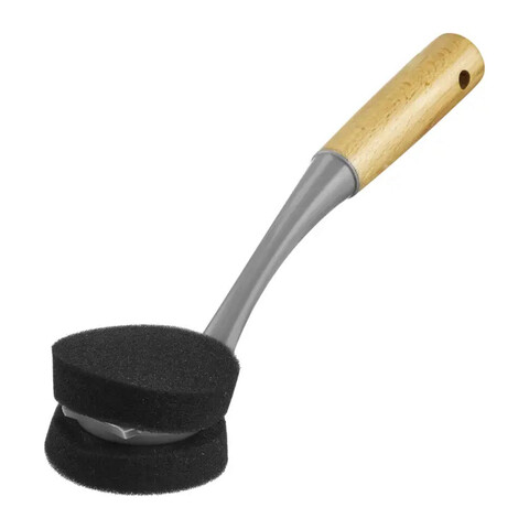 Perie de bucatarie cu burete Scandic, Jotta, 26.5 x 7 x 4.5 cm, lemn de fag/plastic Jotta