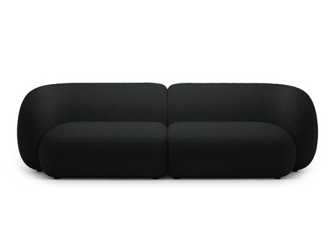 Canapea modulara 4 locuri, Kate, Micadoni, 243x99x76 cm, tesatura boucle, negru