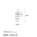Aplica de perete, Fulgor, 942FLG2204, Metal, Auriu