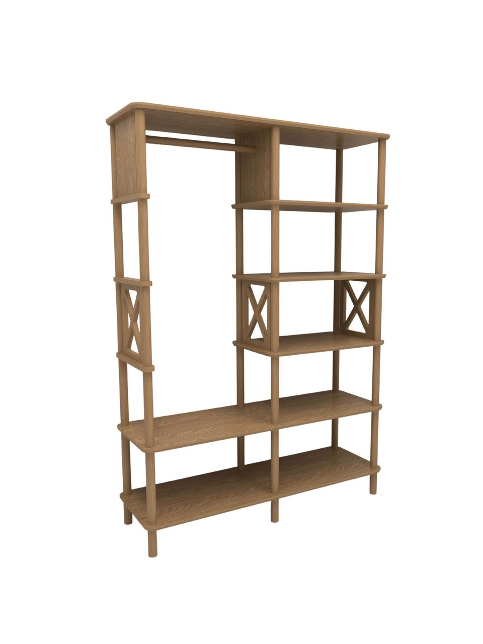 Dulap pentru haine, Hanah Home, Lusso, 120x175x38 cm, Stejar - view 6