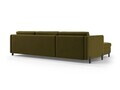 Coltar extensibil dreapta 4 locuri, Gloria, Micadoni Home, 266x170x88 cm, catifea, verde