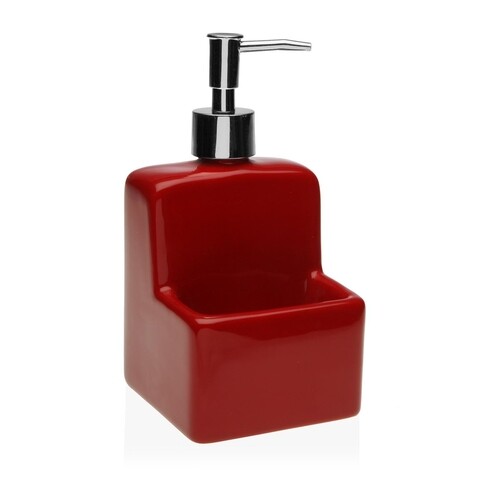 Dispenser sapun lichid ellery, versa, 11.2 x 9.8 x 19 cm, dolomit, rosu
