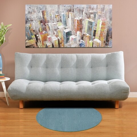 Covor, Indomex, Romantic, 120 cm Ø, 100% poliester, bleu