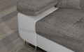 Coltar extensibil stanga 4 locuri ELTAP, Armd-55, Armando, 289x203x85 cm, lemn/poliester, gri/alb