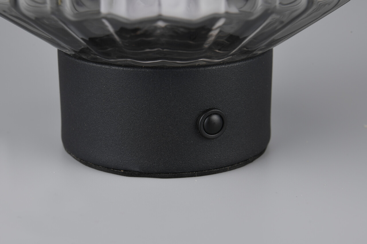 Lampa de masa Lord, RL, 13x19.5 cm, 1.5W, 1x SMD, metal, negru mat/gri