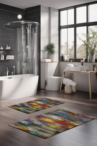 Set covorase de baie, Cartwright, CT-5014, Poliester, Multicolor