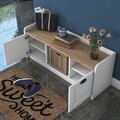 Pantofar, Wren, P2 - 1808, 120 x 45 x 40 cm, pal melaminat, alb/nuc