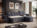 Coltar extensibil dreapta 3 locuri ELTAP, Beneth, 301x185x115 cm, lemn/poliester, albastru