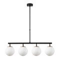 Lustra, Fulgor, 942FLG1190, Metal, Negru / Auriu / Alb