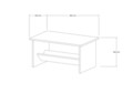 Masuta de cafea, Asse Home, Delta, 80x40x50 cm, Maro