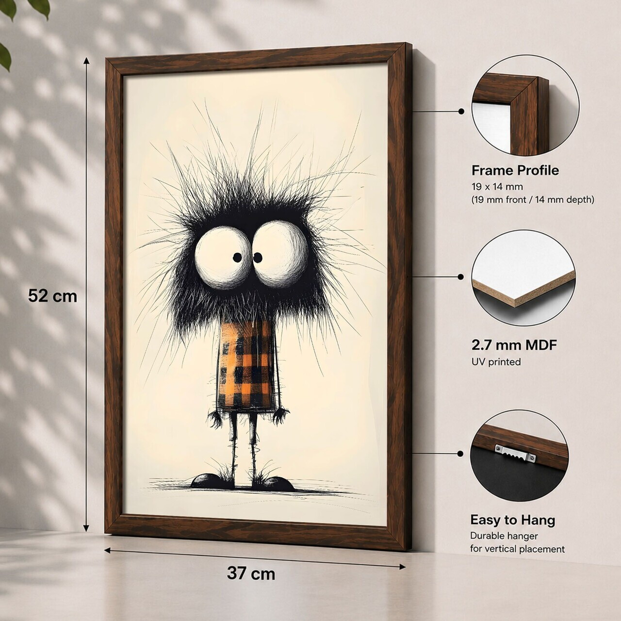 Tablou decorativ, 3752KACT-051, Fundal: 100% MDF (Grosime: 2,7 mm) Vopsire: Imprimare UV, Multicolor — imaginea 2