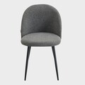 Scaun Fresca, Homla, 56x47x78 cm, metal/poliester, gri inchis