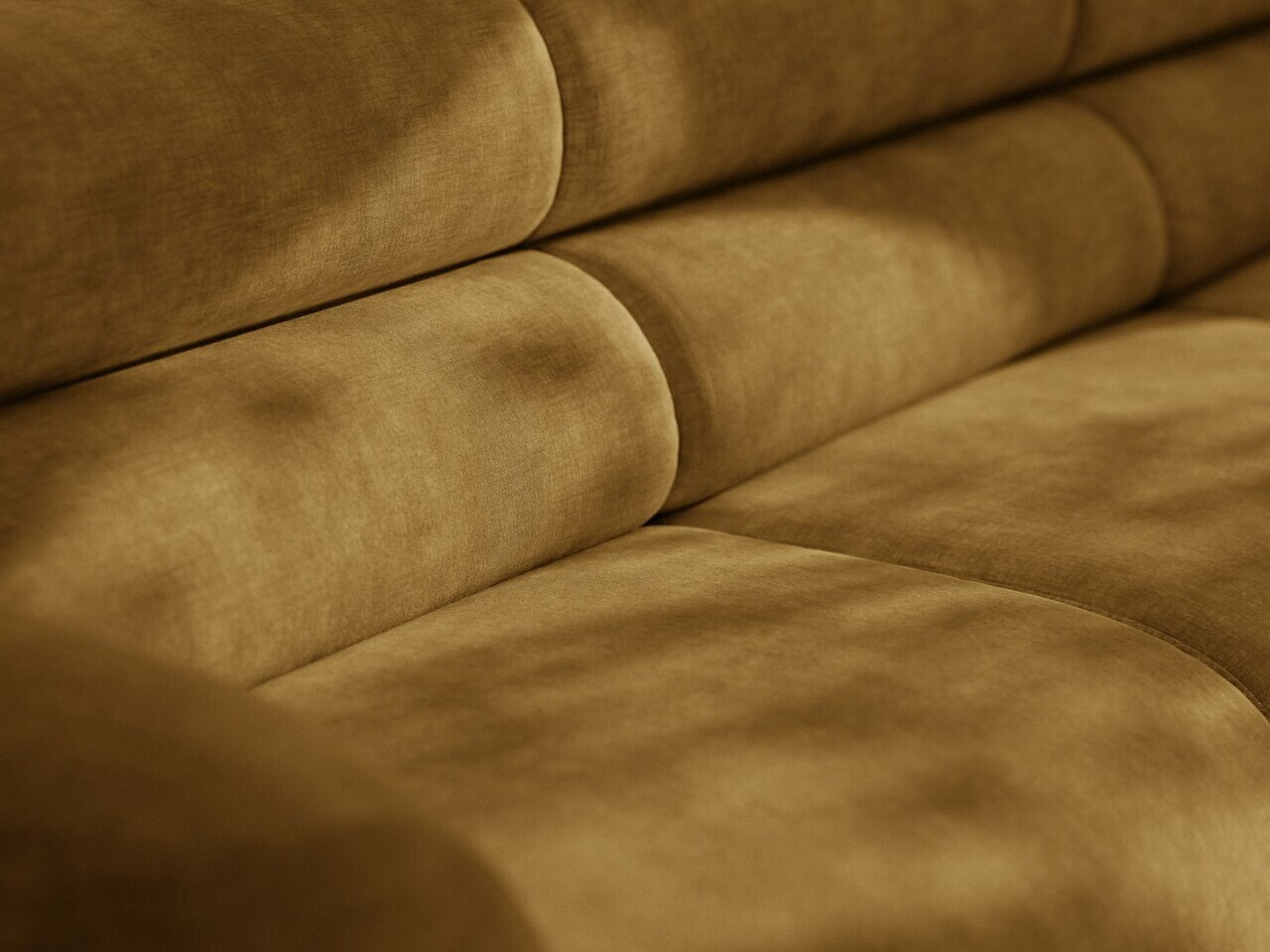 Modul canapea stanga 1 loc, Neo, Micadoni Home, 110x100x83 cm, tesatura Chenille, galben mustar — imaginea 2