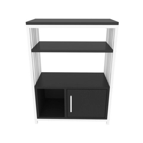 Corp biblioteca, zena home, letos, 60x80x29.6 cm, pal, antracit/alb