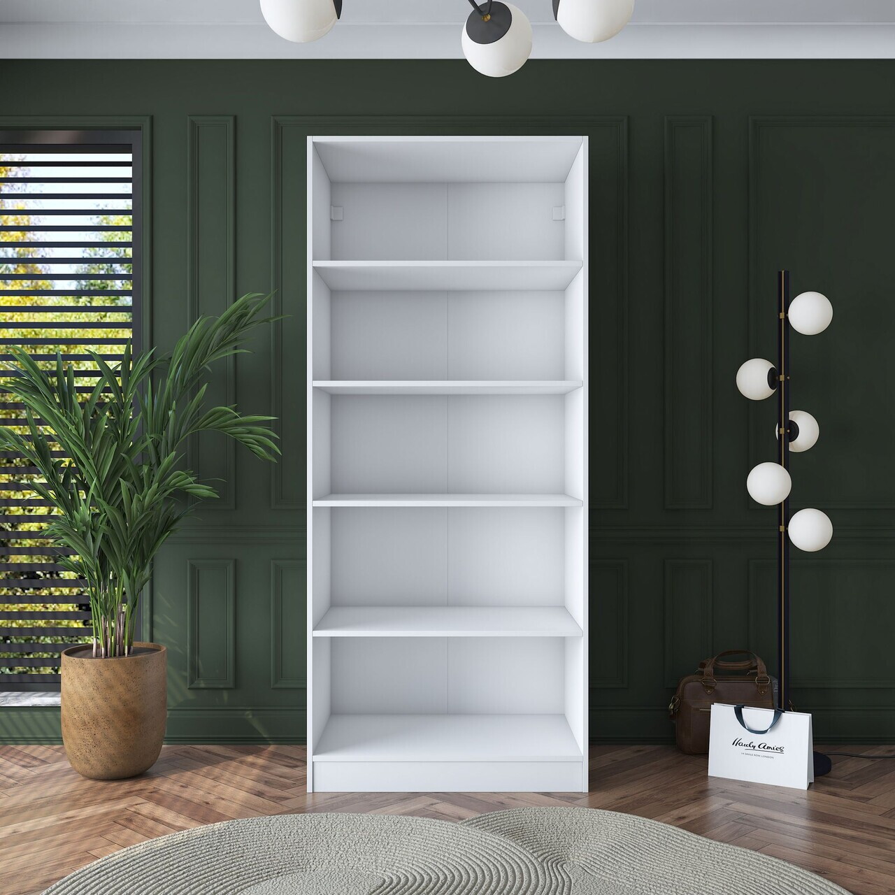 Dulap pentru haine, Hanah Home, BA160, 90x210x57.5 cm, PAL melaminat, Alb - view 9