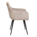 Scaun Satori Faso, Homla, 59x57x84 cm, MDF/metal/catifea din poliester, bej