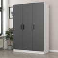 Dulap pentru haine, Minerva, Kale Anthracite, 135x190x52 cm, PAL, Antracit