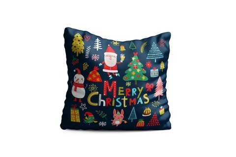 Perna decorativa Christmas, Oyo Kids, 43×43 cm, poliester, multicolor mezoni.ro