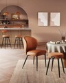 Set 2 scaune de bar, Vasagle, Ekho, 54x91 cm, sezut rotativ, otel/piele ecologica, maro