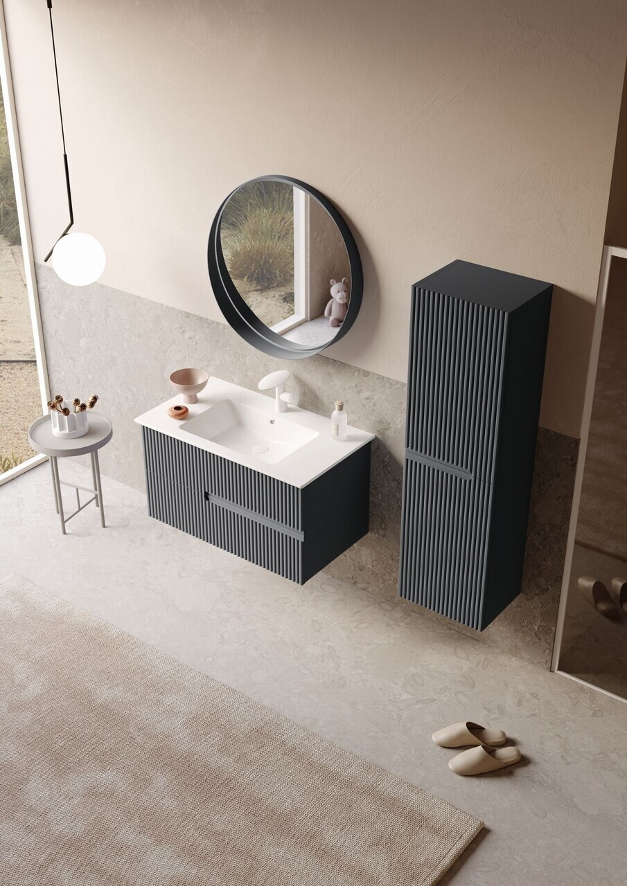 Dulap de baie, Hanah Home, Moonlight 40, Antracit mat — imaginea 4