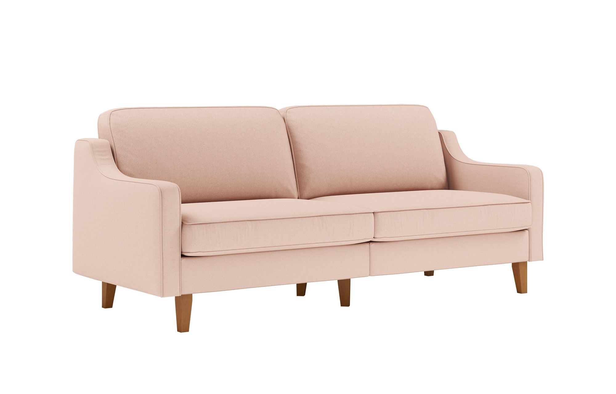 Canapea 3 locuri, Atelier del Sofa, 918CMF1149, Cadru: 100% OȚEL, Somon / Nucă