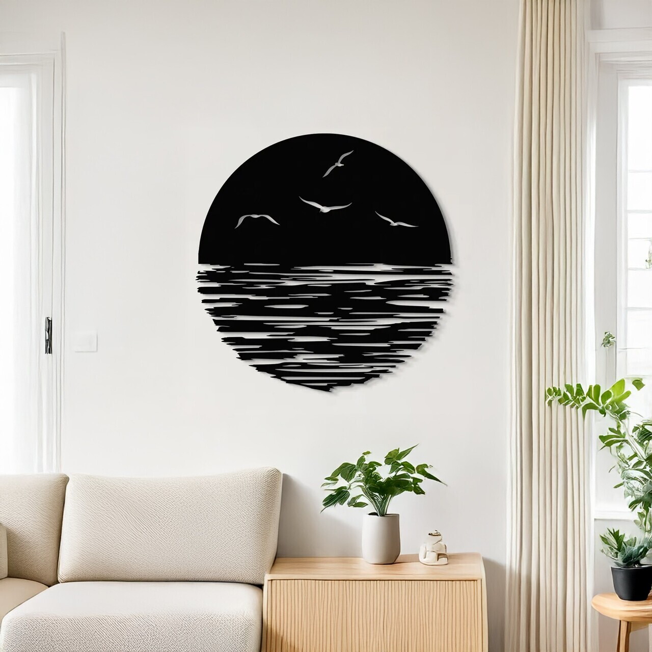 Decoratiune de perete, DCV-1011-MT, Dimensiune: 40 x 40 cm, Negru — imaginea 3