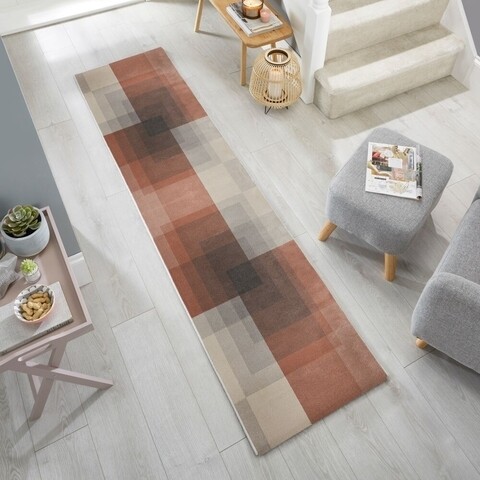 Covor, Flair Rugs, Cadiz Plaza Abstract Grey/Pink, 60 x 230 cm, polipropilena, multicolor