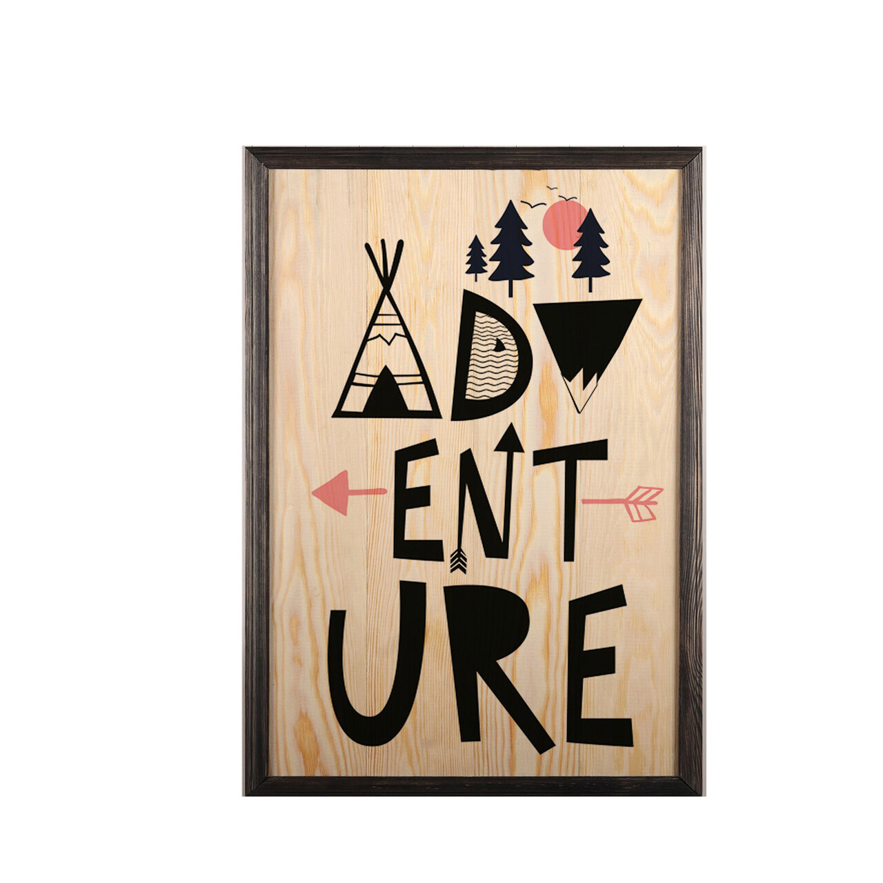 Tablou decorativ, Adventure XL, Lemn, Lemn, Multicolor - 1 | YEO