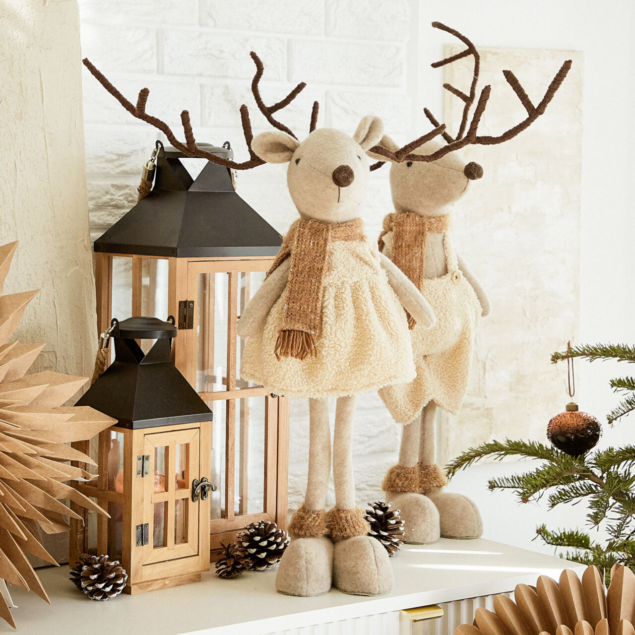 Decoratiune fata Millie, Homla, 17x62 cm, poliester, bej