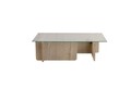 Masuta de cafea, Nordure, Flavio, 105x30x65 cm, Sticla temperata , Travertin