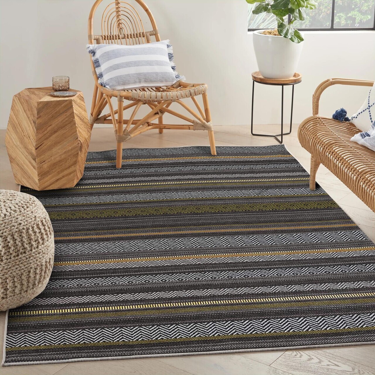 Covor Woopamuk387 120x180 cm Bumbac/Poliester Multicolor