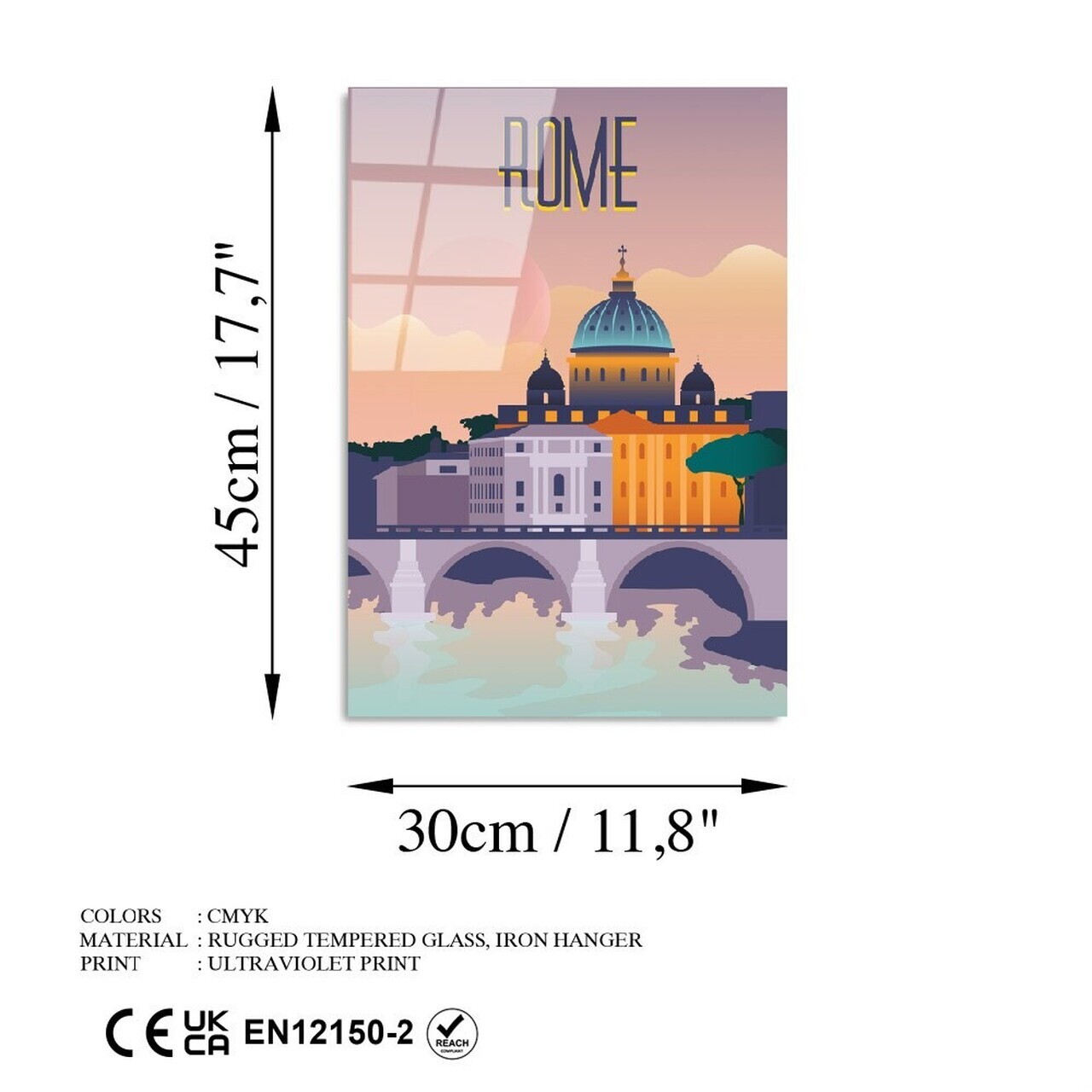 Tablou decorativ, UV-1026, 30 x 45 cm, Multicolor — imaginea 8