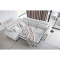 Coltar extensibil stanga 4 locuri ELTAP, LT-01SAV, Noble, 255x201x100 cm, lemn/poliester, alb