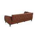 Set canapea extensibilă, Unique Design, 867UNQ1521, Lemn de carpen, Maro