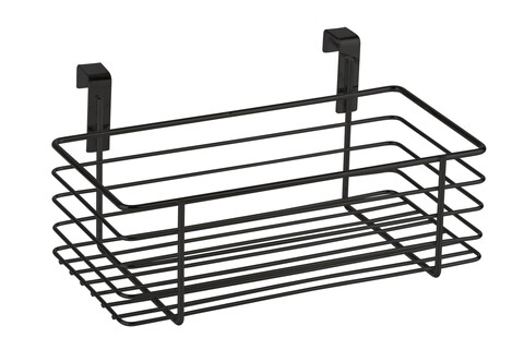 Suport depozitare pentru dulap, wenko, small black, 24 x 11.5 x 15 cm, metal/plastic, negru