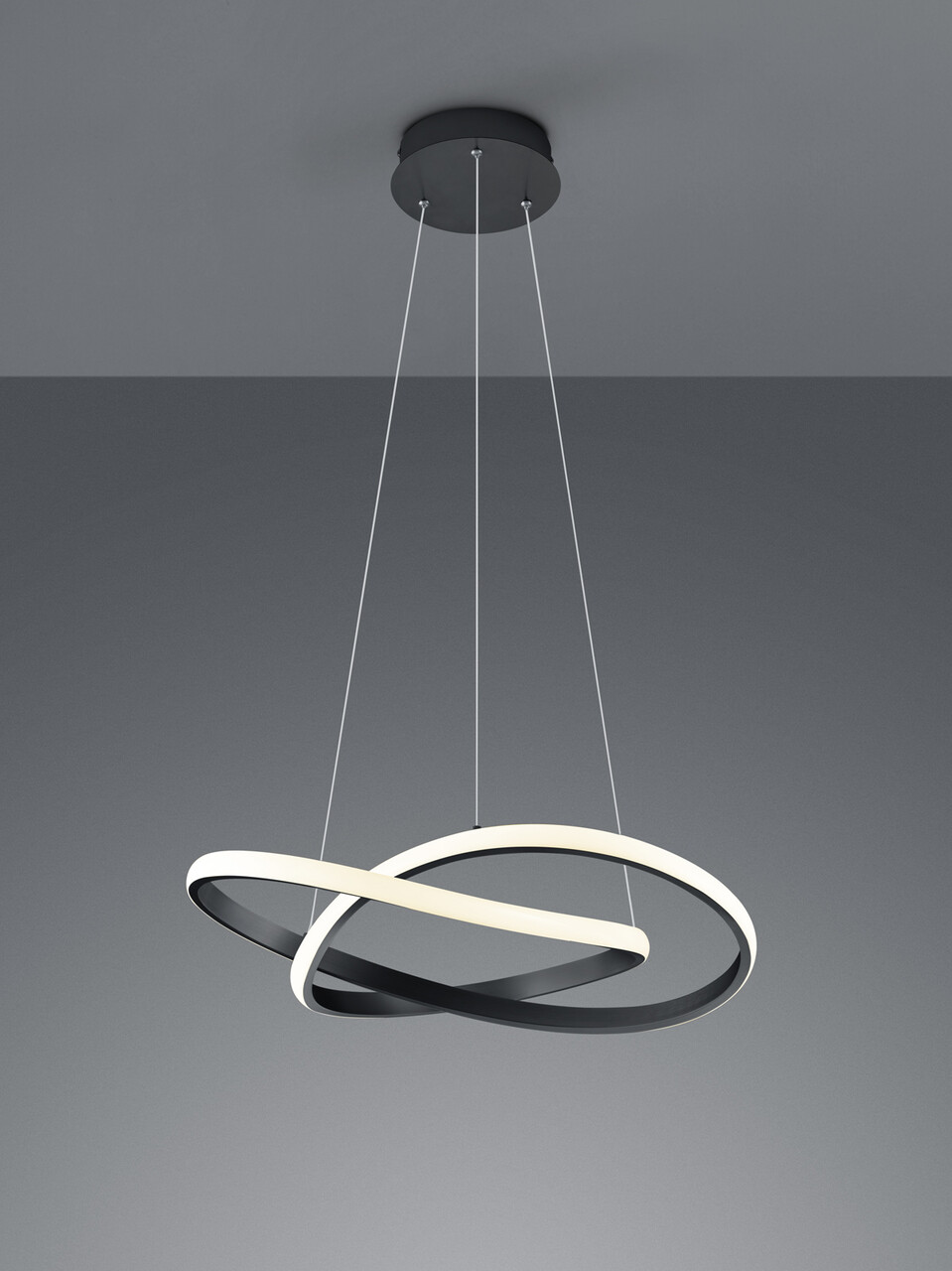 Lustra reglabila Course, RL, 60x150 cm, 27W, 1x SMD LED, metal, negru mat/alb