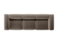 Canapea 4 locuri, Bergamo, Cosmopolitan Design, 364x108x70 cm, tesatura structurata, cappuccino