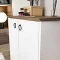 Consola, Zena Home, Nüanse, 72x83.1x42 cm, PAL, Alb/Maro