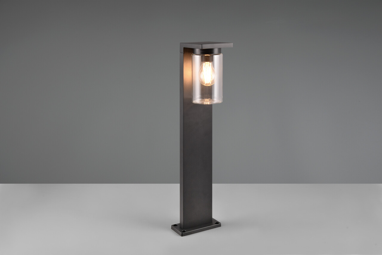 Lampadar de exterior Ardila, TRIO, 16x65 cm, 40W, 1x E27, aluminiu, negru mat
