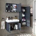 Set Dulap de Baie cu Chiuvetă și Oglindă (3 Piese), Hanah Home, 2869, PAL MELAMINAT, Antracit