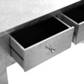 Consola cu 2 sertare Frye, Versa, 80 x 34.5 x 75 cm, lemn, argintiu