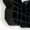 Raft de perete, Evila Originals, Cry007-S, 27x40x6 cm, Lemn masiv, Negru