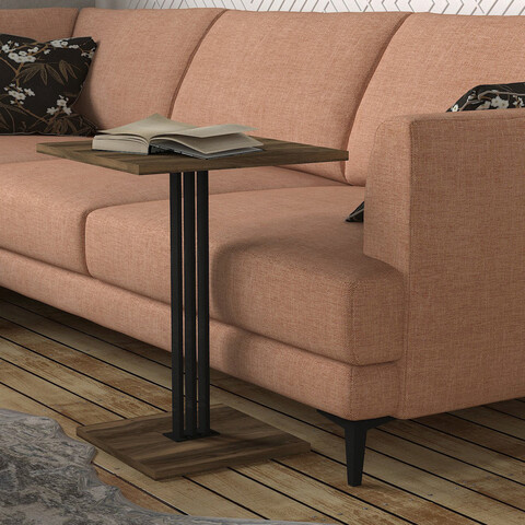 Masuta, tera home, hilda, 44.8x60x44.8 cm, pal, nuc / negru
