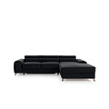Coltar extensibil dreapta 3 locuri ELTAP, RT-06VE, Grayson, 278x205x92 cm, lemn/poliester, gri inchis