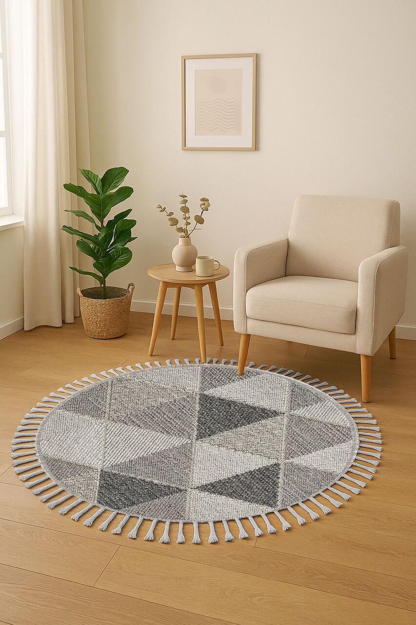 Covor (120 cm) Bukle 1401 Gri